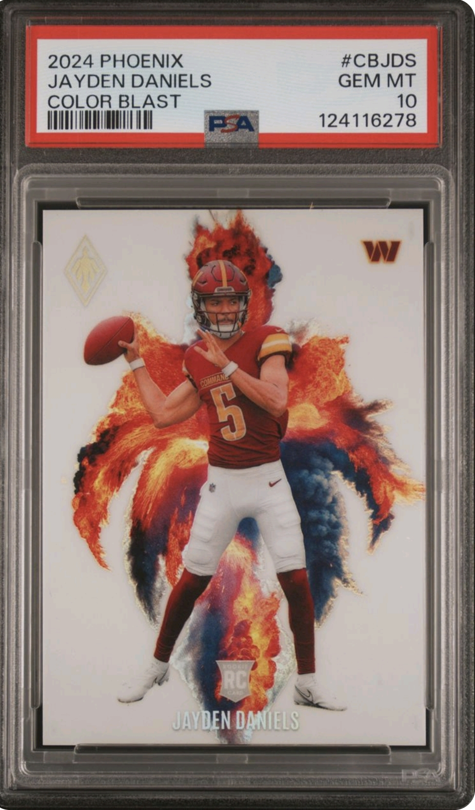 2024 Phoenix - Jayden Daniels Color Blast RC Rookie - PSA 10